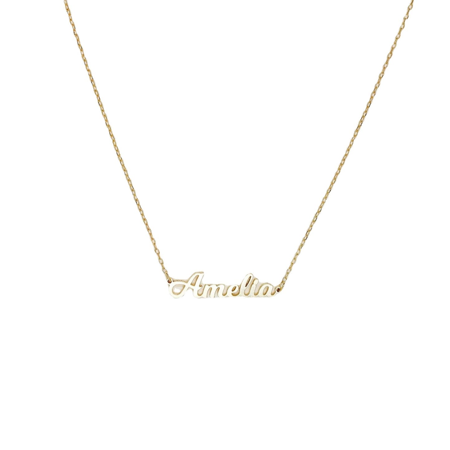 Non fading name necklace, popular cross-border item in Europe and America, DIY custom English letter collarbone chain, stainless steel material